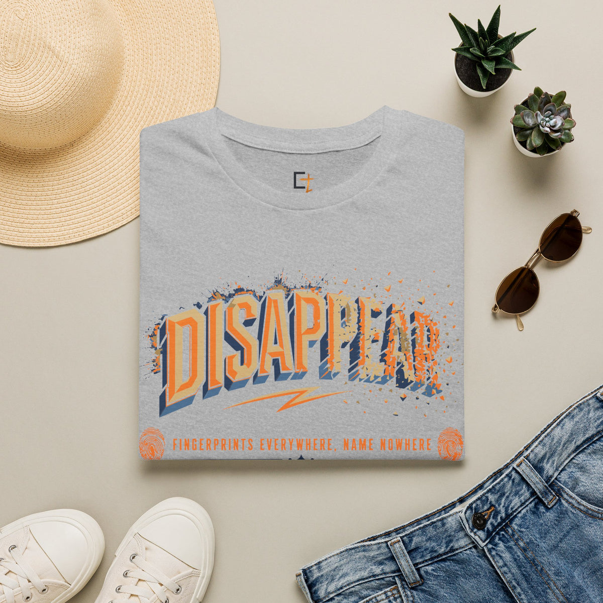 Disappear Graphic T-Shirt — Retro Distressed "DISAPPEAR" Design