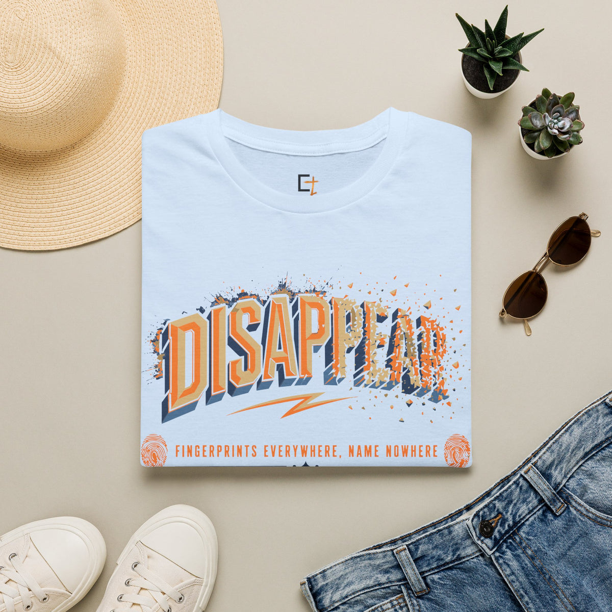 Disappear Graphic T-Shirt — Retro Distressed "DISAPPEAR" Design