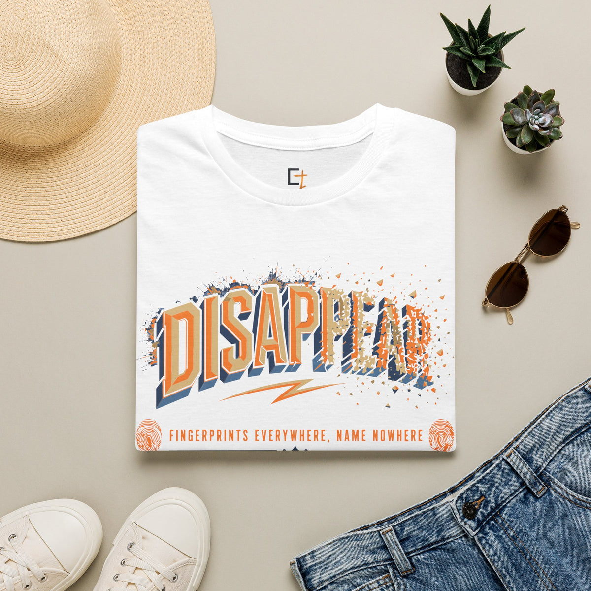 Disappear Graphic T-Shirt — Retro Distressed "DISAPPEAR" Design